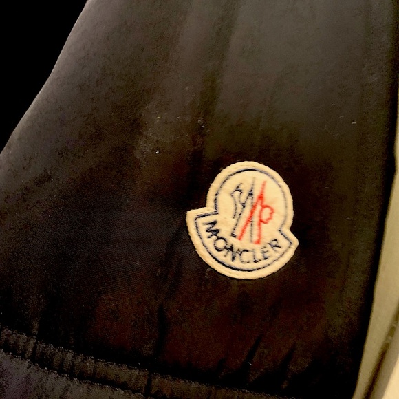 MENS MONCLER AUTHENTIC SZ 2 NAVY DUVET FILLED  PUFFER JACKET MEDIUM - Picture 11 of 16